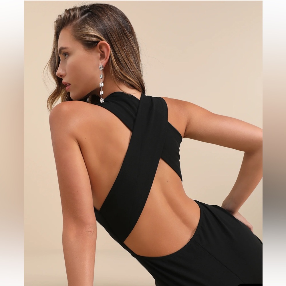 Lulus Thinking Out Loud Backless jumpsuit - Picture 3 of 16
